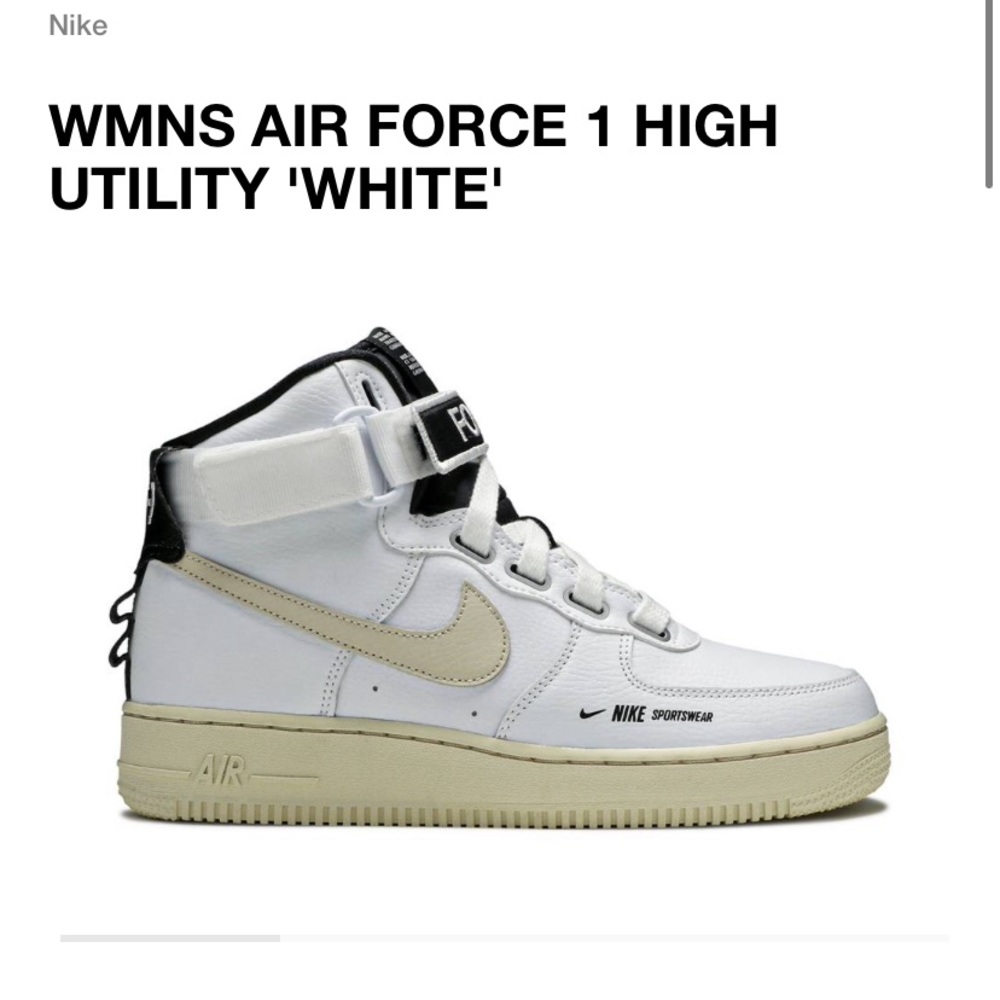 WOMENS AIR FORCE ONE HIGH UTILITY WHITE
